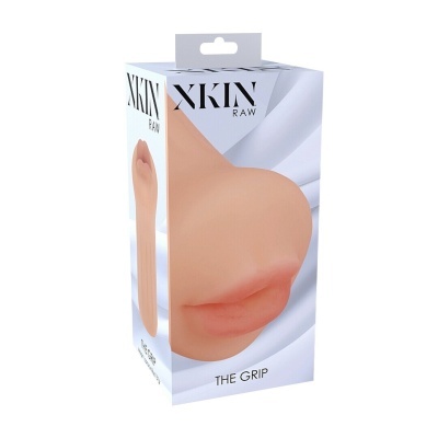 Caixa do produto XKIN RAW THE GRIP com imagem de objecto cor de pele e lábios