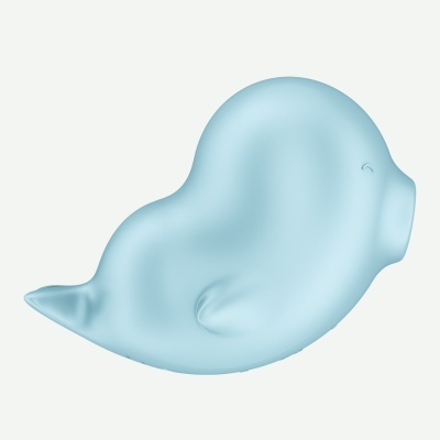 Figura de foca azul claro com textura lisa