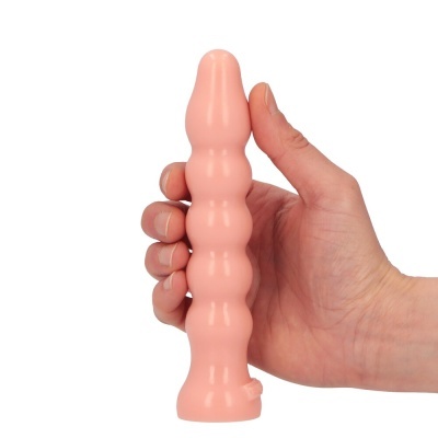 Produto rosa cilíndrico com segmentos arredondados em fundo branco