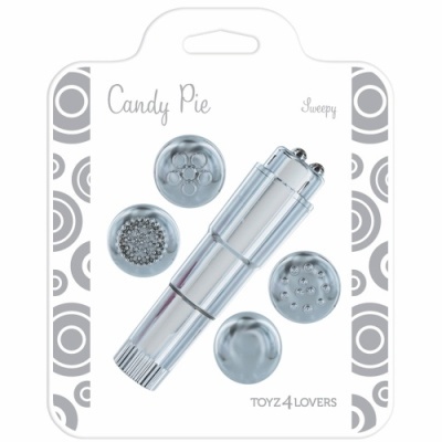 Conjunto metálico prateado Candy Pie Sweepy com 5 acessórios circulares variados