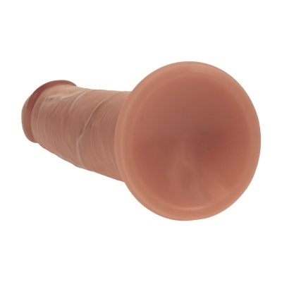 Acessório cilíndrico de cor pele com textura e base circular