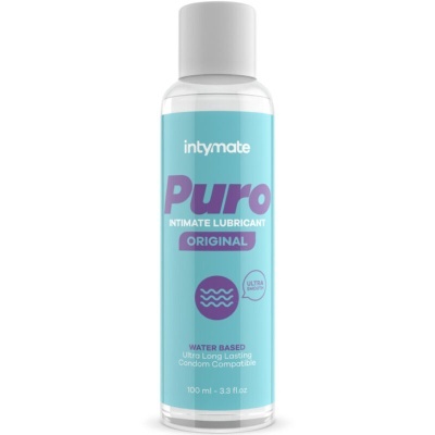 Frasco de lubrificante íntimo azul intymate Puro Original 100 ml