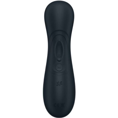 Dispositivo preto ergonómico com botões embutidos e acabamento mate