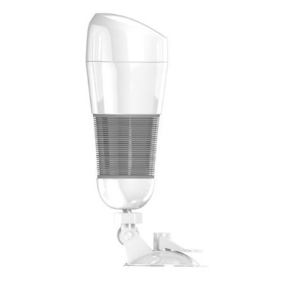 Dispensador automático branco e cinzento com base de sucção para líquido ou gel