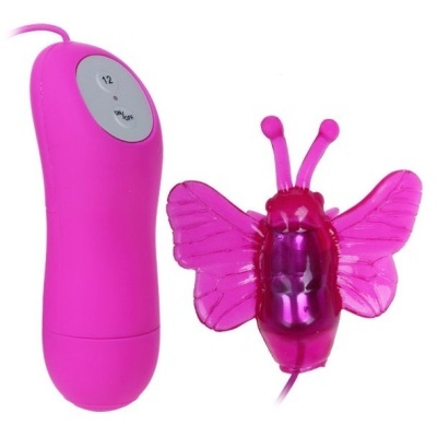 Controle remoto rosa e dispositivo em forma de borboleta rosa