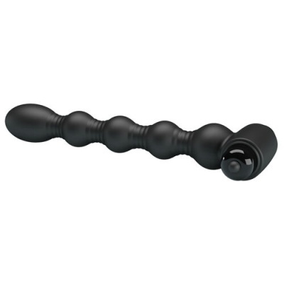 Acessório de silicone preto ondulado com botão na base