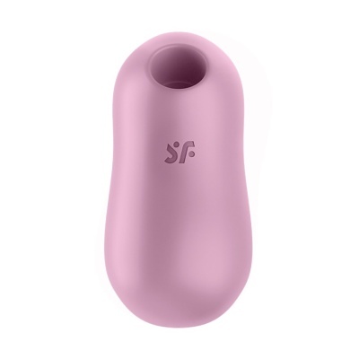 Produto rosa em silicone com abertura circular e logótipo