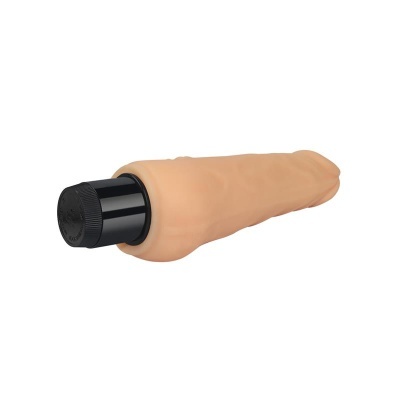 Produto tipo tubo em silicone cor pele com tampa preta