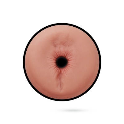Imagem circular de textura cor de pele com centro preto e linhas radiais