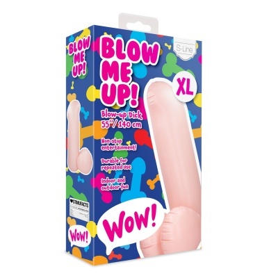 Caixa de dildo insuflável XL com 140 cm com design colorido