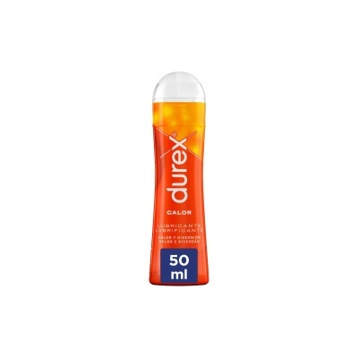 Frasco plástico translúcido Durex Calor lubrificante 50 ml