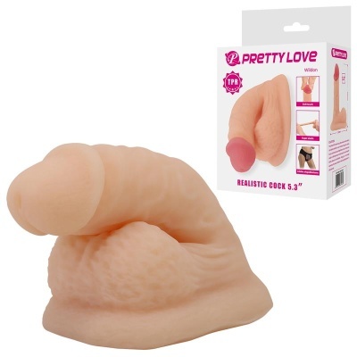 Vibrador realista cor pele com caixa branca PRETTY LOVE