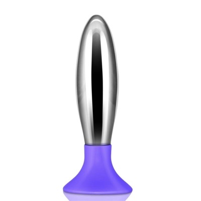 Plug anal metálico com base azul