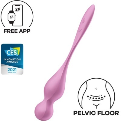 Dispositivo rosado em silicone para treino do pavimento pélvico