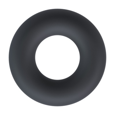 Anel de borracha preto circular oco visto de cima