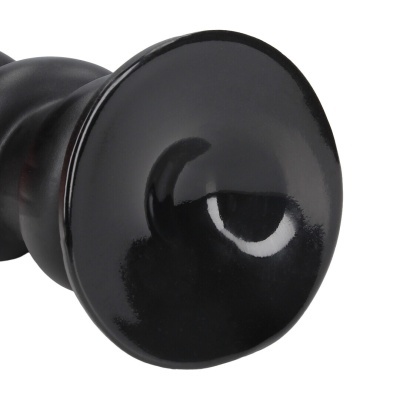 Puxador de porta preto arredondado e brilhante