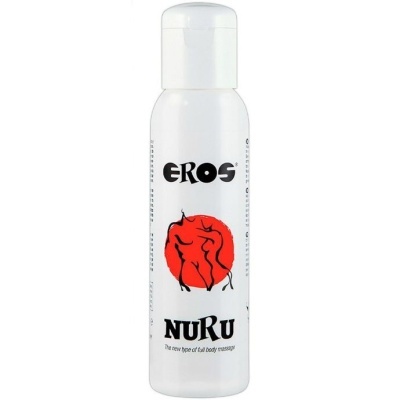Frasco branco de plástico EROS NURU para massagem corporal