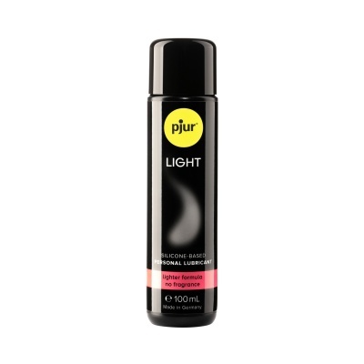 Frasco preto de lubrificante pessoal pjur Light de 100 mL