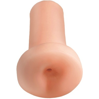 Produto cilíndrico cor de pele com orifício central