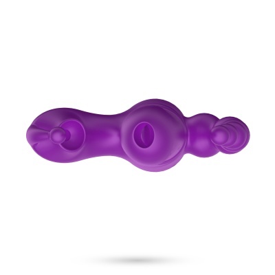 Brinquedos sexuais roxos em silicone com várias texturas