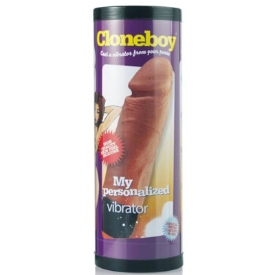 Embalagem roxa de vibrador personalizado Cloneboy com texto e imagem do produto