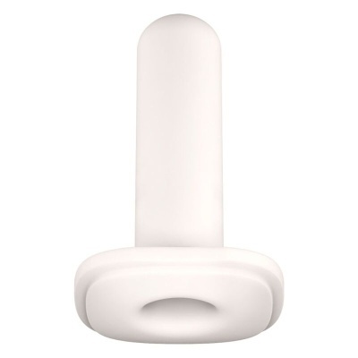 Produto branco cilíndrico com base circular e cavidade oval