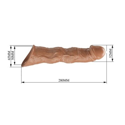 Dildo realista castanho com medidas indicadas