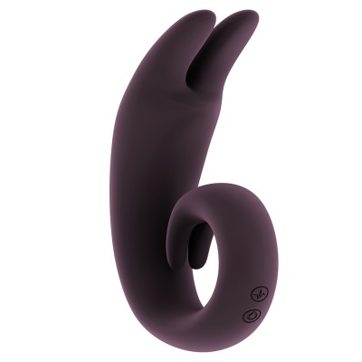 Vibrador roxo escuro com dois botões