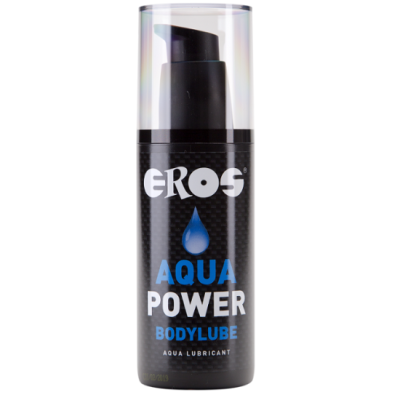 Frasco preto com tampa transparente de lubrificante corporal EROS