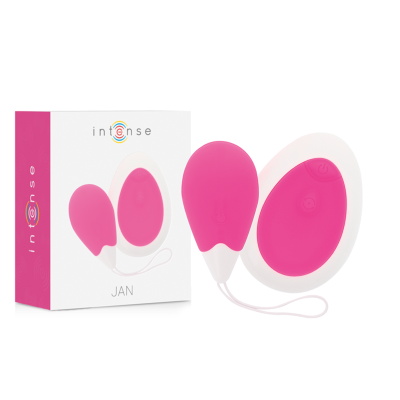 Produto eletrônico rosa e branco chamado intense JAN com embalagem correspondente
