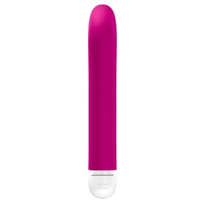 Vibrador rosa com base branca e texto FUN FACTORY