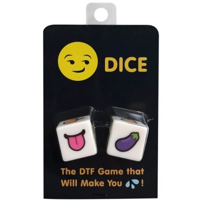 Pack de dados DICE com desenhos de língua e beringela