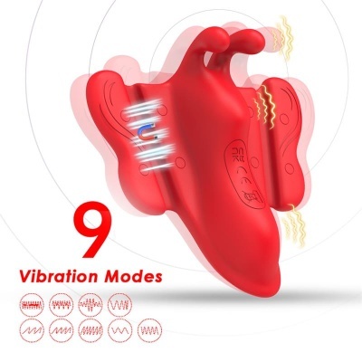 Dispositivo vibratório vermelho com modos de vibração