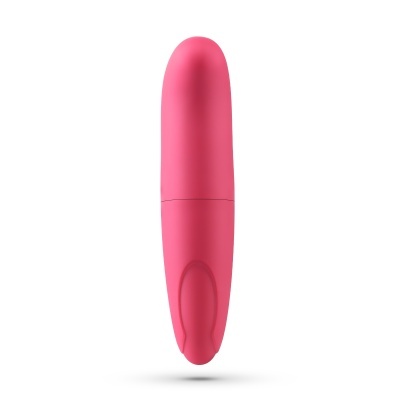 Vibrador cor-de-rosa com superfície lisa e forma ergonómica