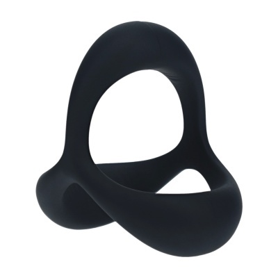 Suporte ergonómico preto com design anatómico e superfície lisa