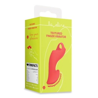 Embalagem de vibrador texturizado para dedo cor vermelha da Love Line