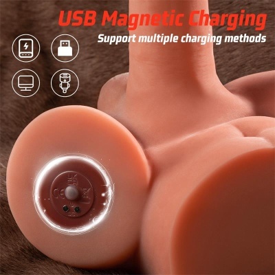 Dispositivo USB Magnetic Charging com texto e ícones de carregamento