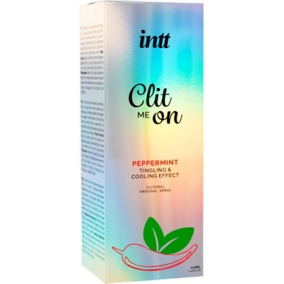Embalagem de spray clitoral intt Clit Me On hortelã-pimenta 12ml
