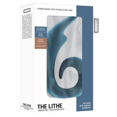 embalagem de vibrador azul em forma de coelho