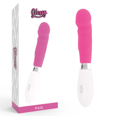 Vibrador rosa com caixa Glossy e nome PAUL
