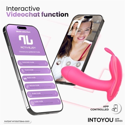 Dispositivo rosa com controle por aplicação ACTIVEJOY em smartphones