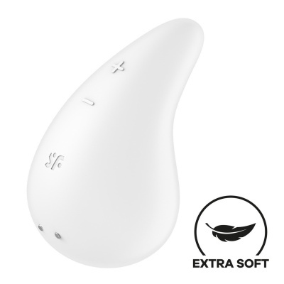 Dispositivo branco em forma de gota com botões de volume