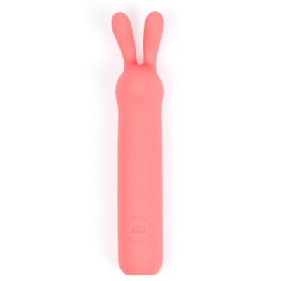 Estojo cor-de-rosa em silicone com orelhas em forma de coelho