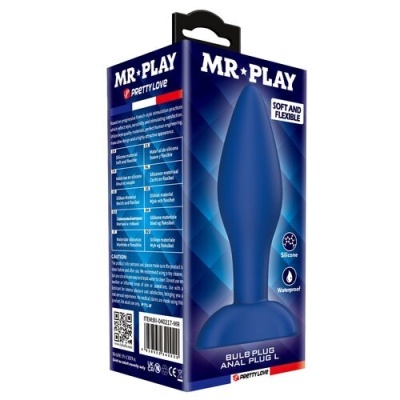 Embalagem azul de plug anal de silicone MR PLAY Pretty Love