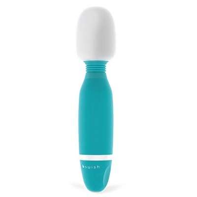 Vibrador pessoal azul com cabeça branca