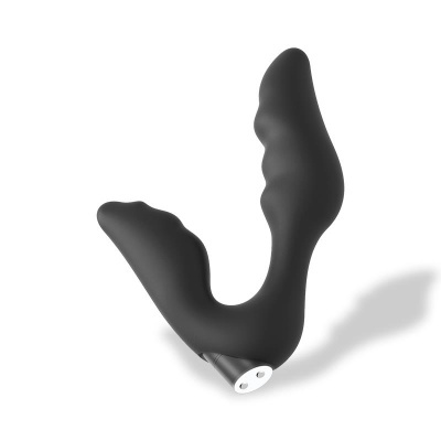 Produto anatómico preto em silicone com base metálica