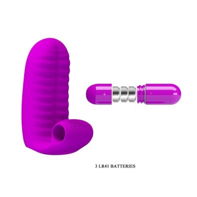 Dispositivo roxo com textura ondulada e texto 3 LR41 BATTERIES