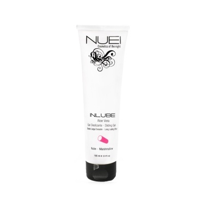 Frasco branco de gel deslizante INLUBE com Aloe Vera da marca NUEI
