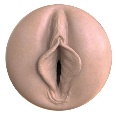 Imagem realista de uma representação digital da vulva feminina em close-up