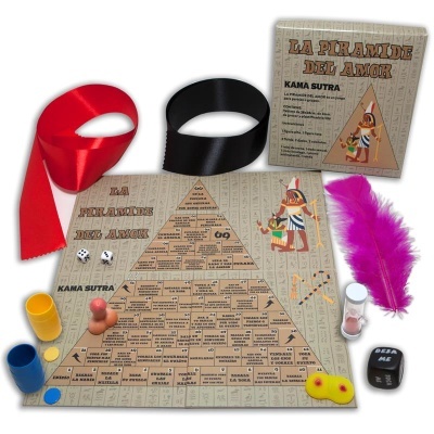 Jogo de tabuleiro La Piramide Del Amor com acessórios e caixa